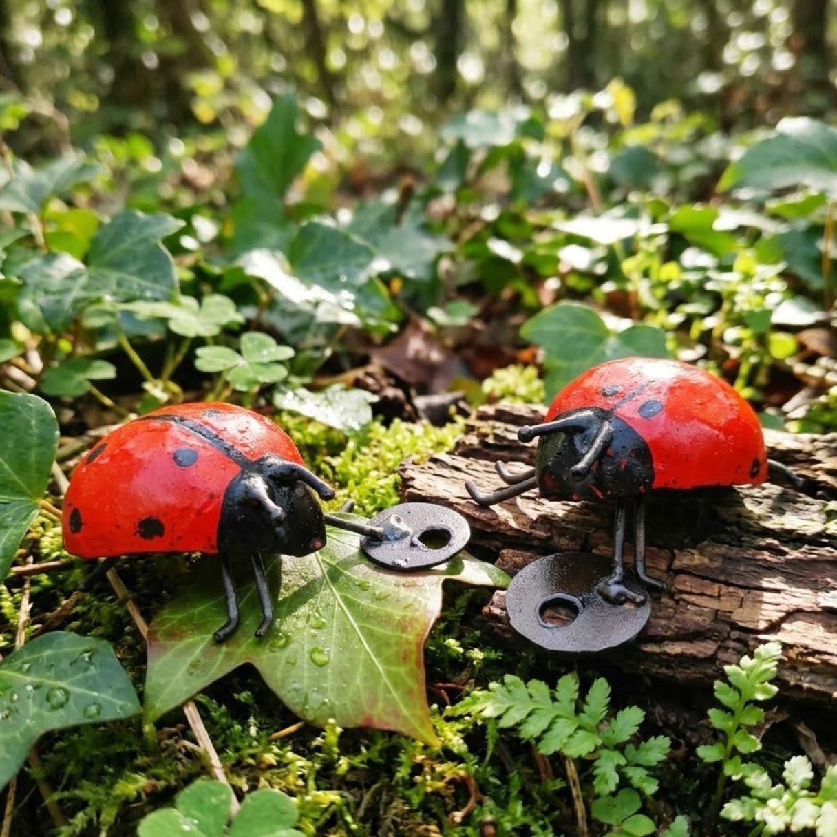 Cliquez sur la vignette pour agrandir et survolez la photo pour zoomer Coccinelle Rouge série de 2 2