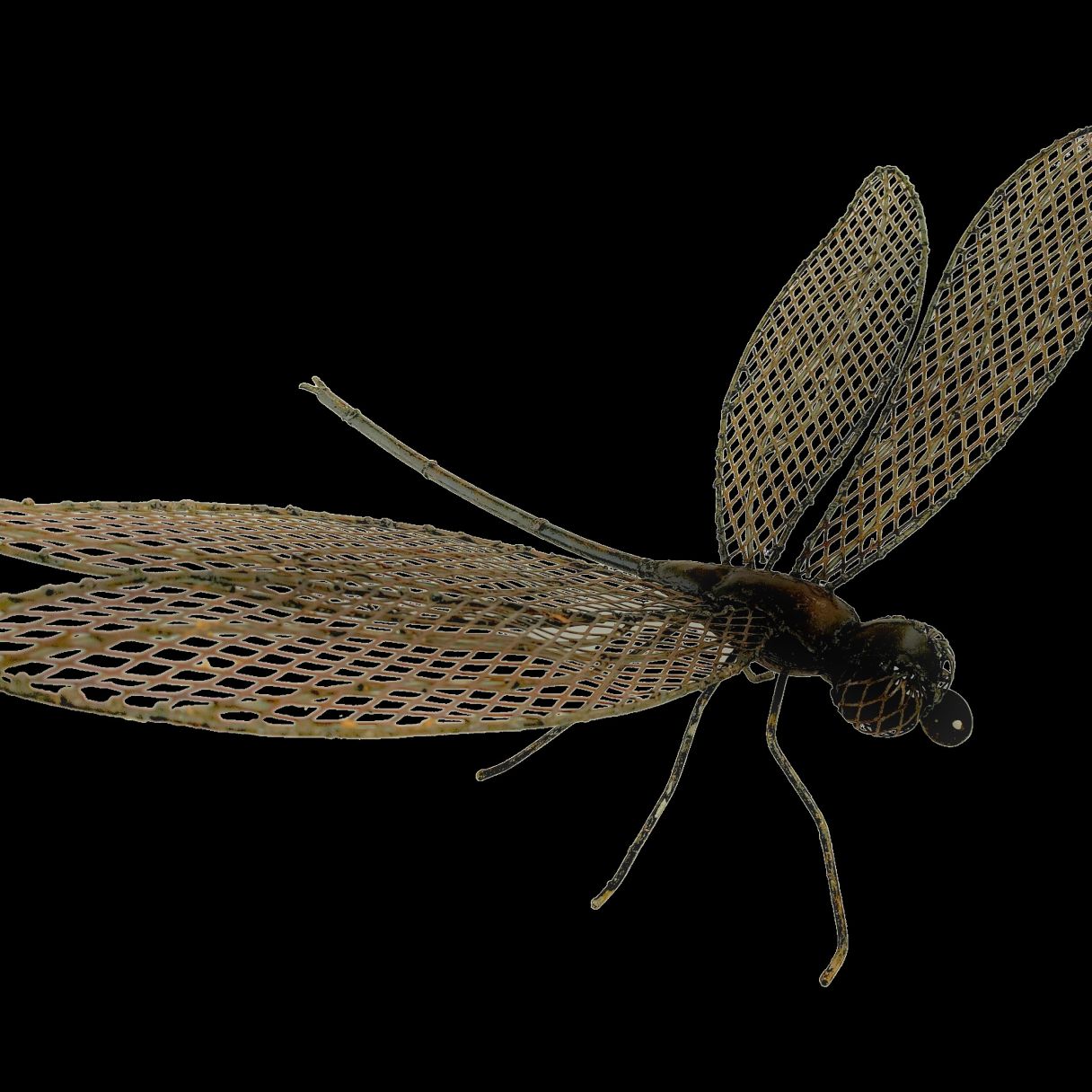 Cliquez sur la vignette pour agrandir et survolez la photo pour zoomer Libellule XL ailes ajourées 60cm 2