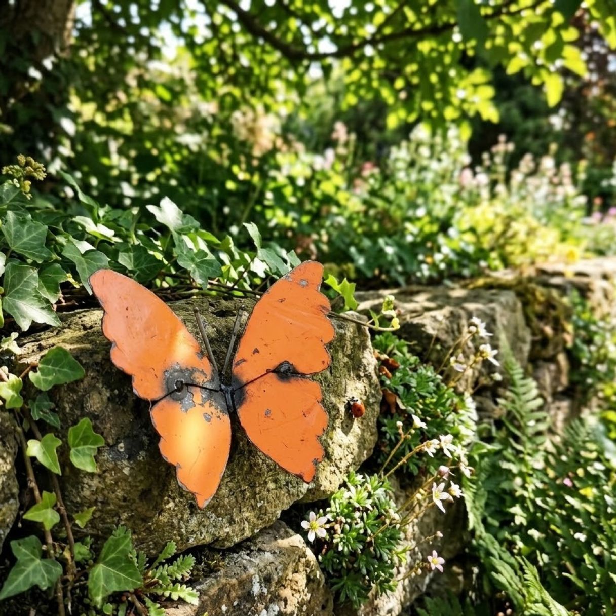 Cliquez sur la vignette pour agrandir et survolez la photo pour zoomer Papillon fut orange mur 3