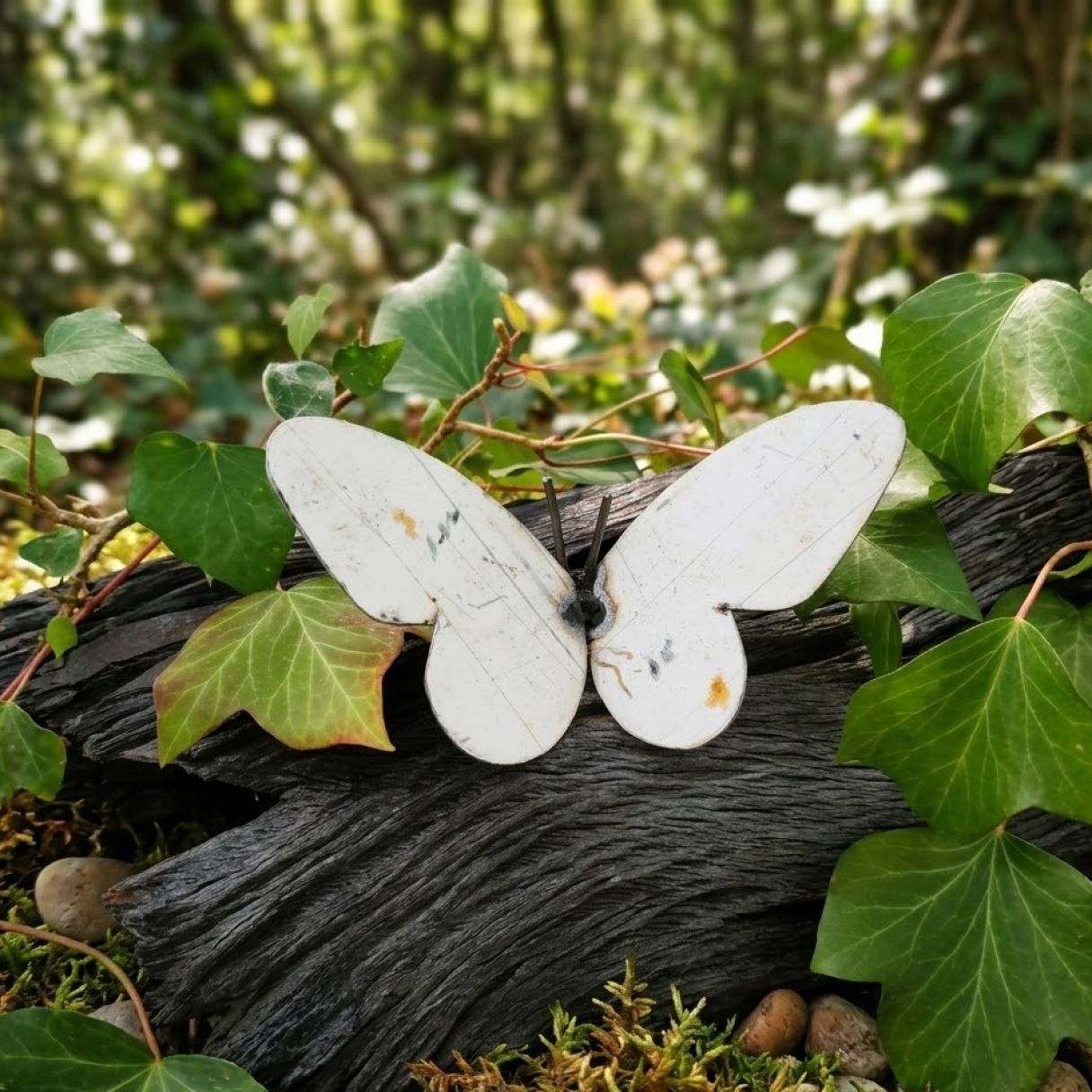 Cliquez sur la vignette pour agrandir et survolez la photo pour zoomer Papillon Tres Petit Blanc pour mur 3