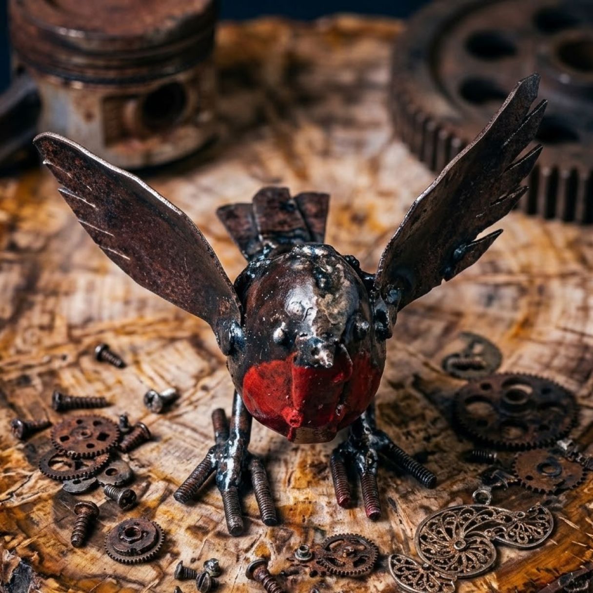 Click thumbnail to enlarge and hover over the picture to zoom Tres Petit Rouge Gorge in flight 3