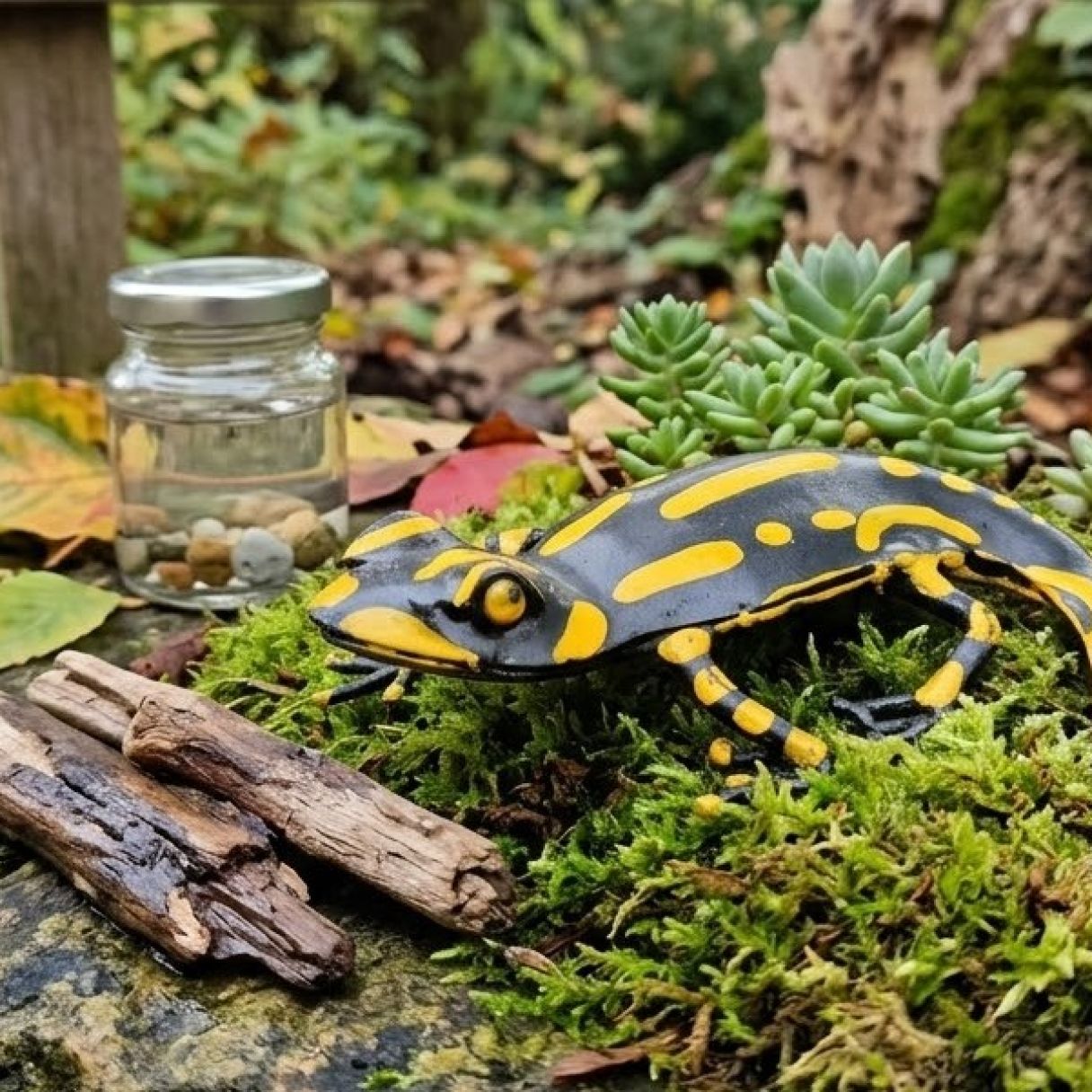 Cliquez sur la vignette pour agrandir et survolez la photo pour zoomer Salamandre jaune 3