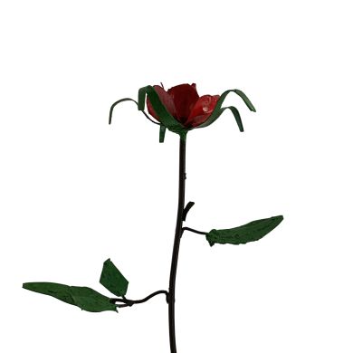 Série de 3 roses peintes (rouge/jaune/blanche)
