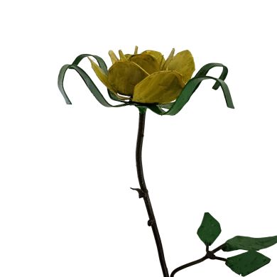 Série de 3 roses peintes (rouge/jaune/blanche)