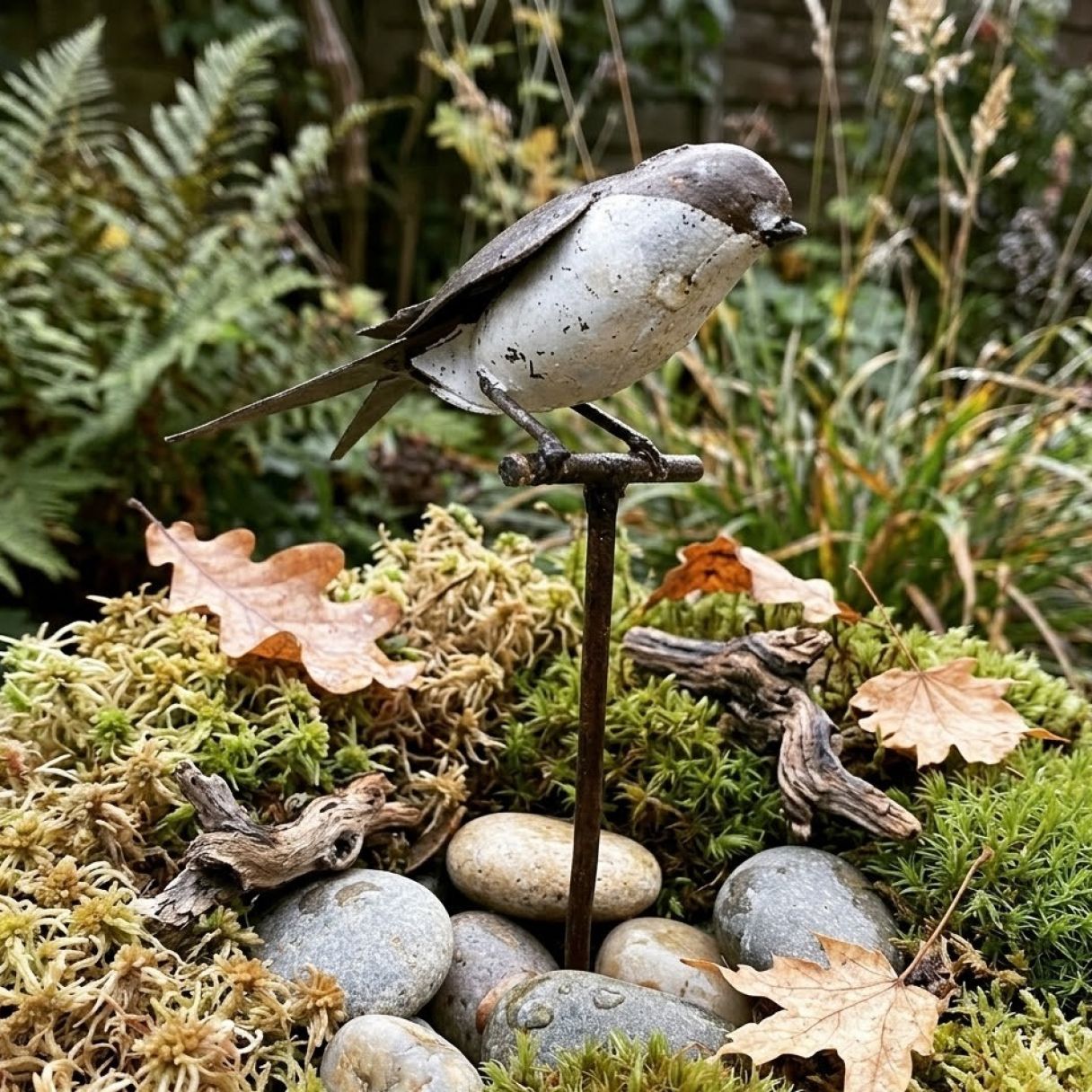 Cliquez sur la vignette pour agrandir et survolez la photo pour zoomer Tuteur Hirondelle Blanche Ailes Fermees 3