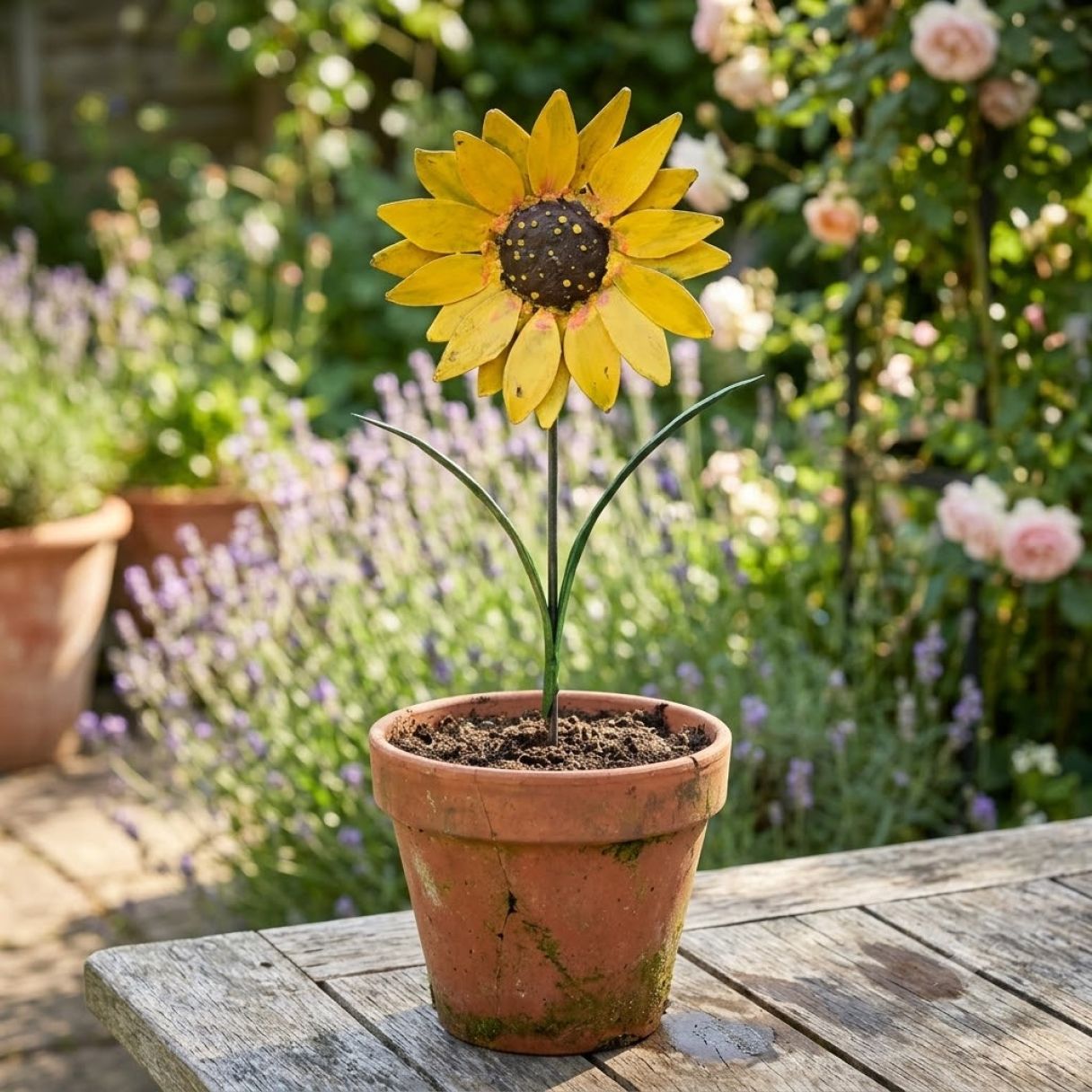 Cliquez sur la vignette pour agrandir et survolez la photo pour zoomer Tuteur Tournesol Peint 8cm x 1m 2